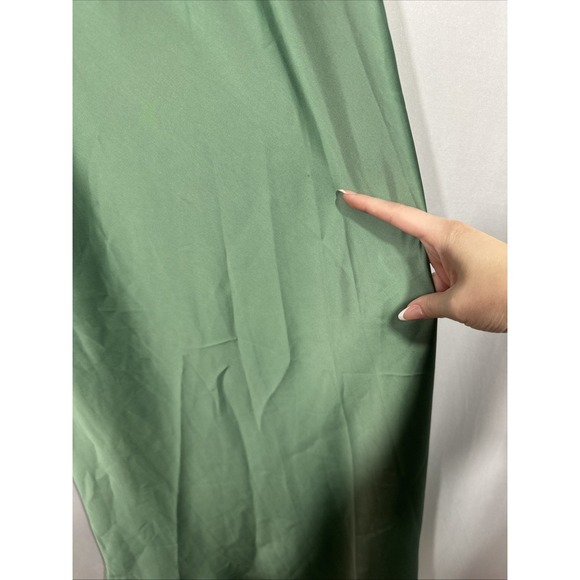 NWD Know One Cares [ Small ] Satin Bias Cut Maxi Dress in Green #7119 - Picture 16 of 16